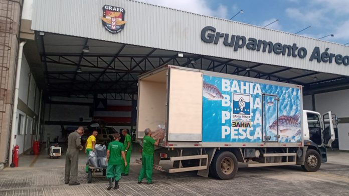 Bahia Pesca, Asdab e PMBA enviam donativos para o Rio Grande do Sul