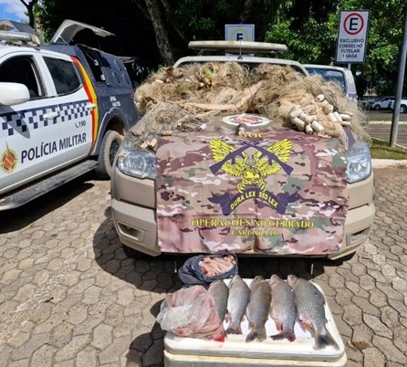 Polícia Militar do Distrito Federal faz operação e apreende 102 peixes em combate à pesca ilegal