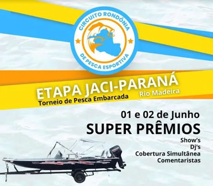 Com R$ 100 mil em prêmios, Circuito Rondônia de Pesca Esportiva tem calendário divulgado