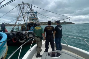 PF, IBAMA e ICMBIO combatem pesca ilegal em Arraial do Cabo (RJ)