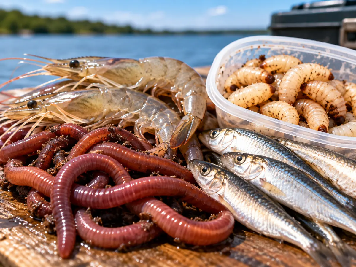 Iscas naturais para pesca